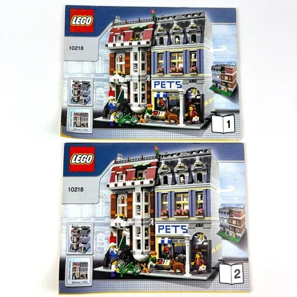 Lego Creator Expert Pet Shop 10218 Instruction Manuals Books‎ 1 & 2 Only Modular