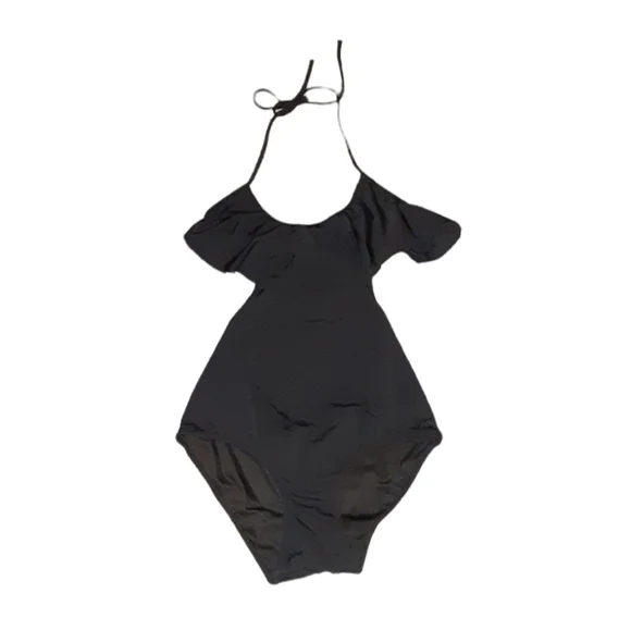 Victoria's Secret Open Back Black Dark Academia Baddie Swimsuit Size S