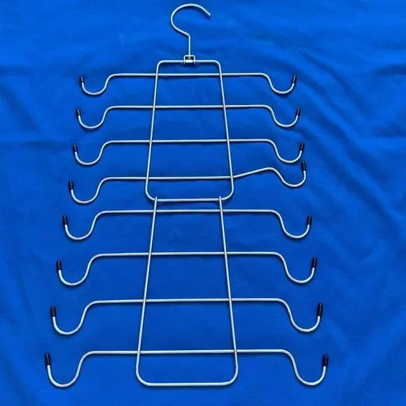 Silver Multi-Tier Closet Organizer Shirt Tank Top Bra Hanger fits 8