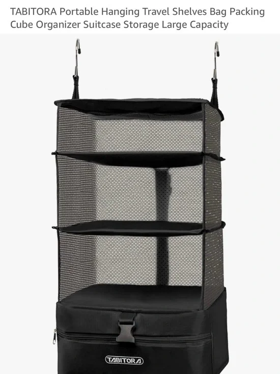 Black Portable Hanging Closet & Travel Organizer