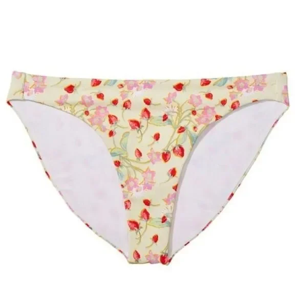 VICTORIA'S SECRET SWIM Essential Bikini Bottom Strawberry 🍓 💛