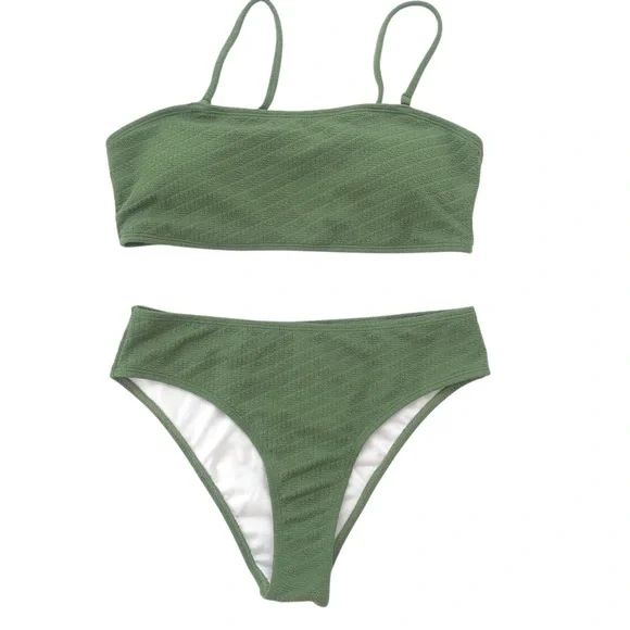 Swimsuit Green 2 Piece Bikini Set size Large