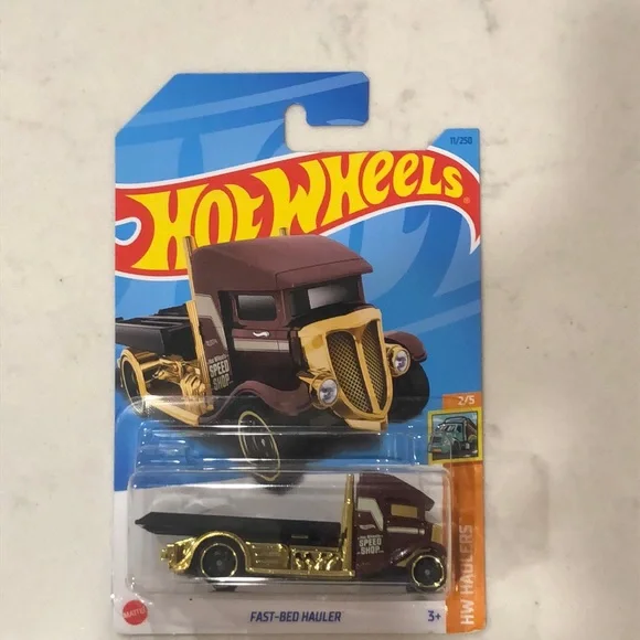 Fast-Bed Hauler Toy Truck - Brown and Gold