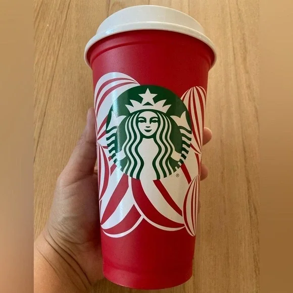 Starbucks‎ 2024 Anniversary Red Mug 16oz Collectible Fandom Coffee Cup Hot Cocoa