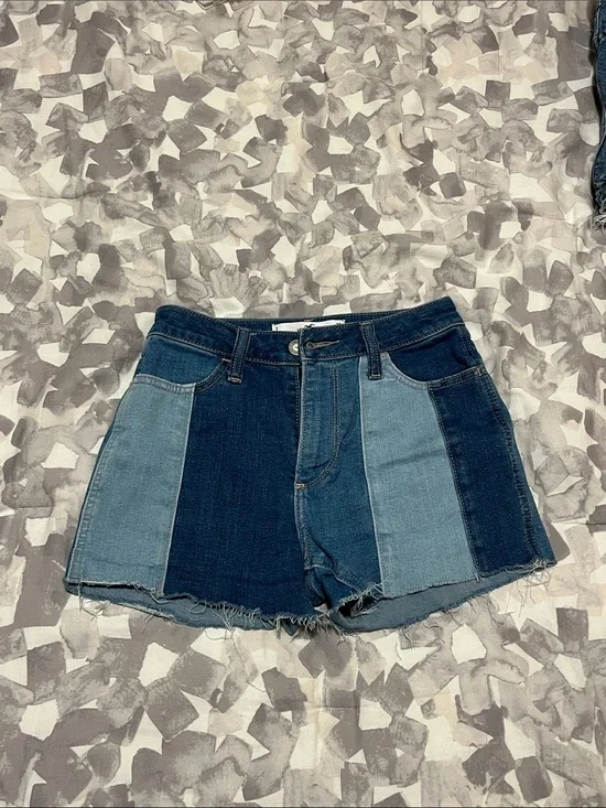 Hollister Denim patchwork shorts