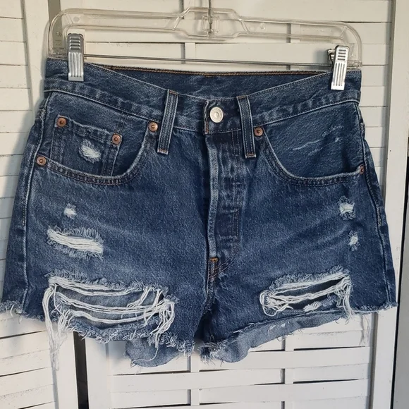 Distressed Denim Women Shorts