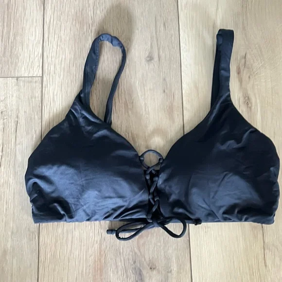 Time and tru tie front bikini top