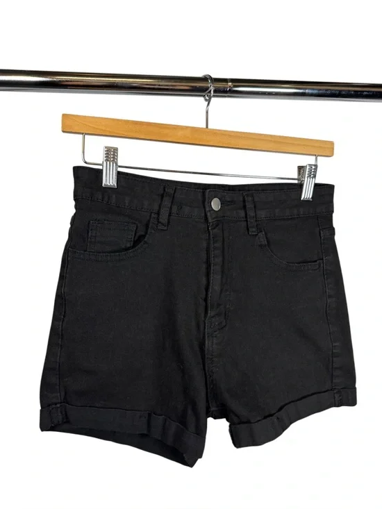 Black Denim Shorts