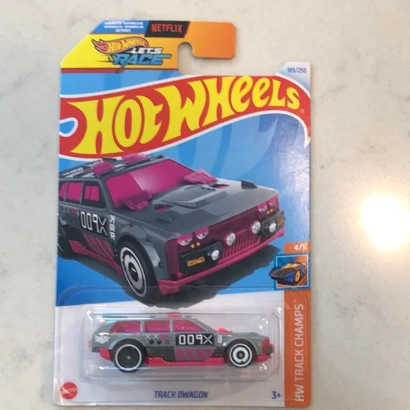 Track Dwagon Toy Car - Pink and Gray