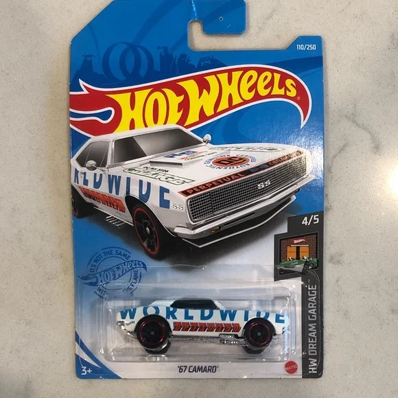 Mattel Hot Wheels '67 Camaro - Blue, White, and Red