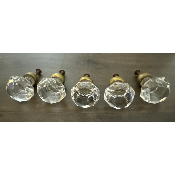 Glass Drawer Pull Door Knob Dresser 1.5