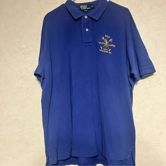 Ralph Lauren Men's Rugby Polo Shirt in Deep‎ Blue