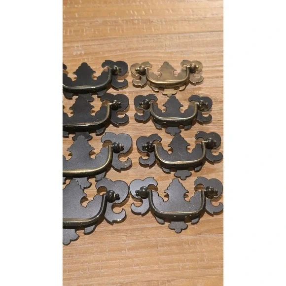 Vintage Set Of 24 Hardware For‎ Cabinets/Drawers Gold And Black Color