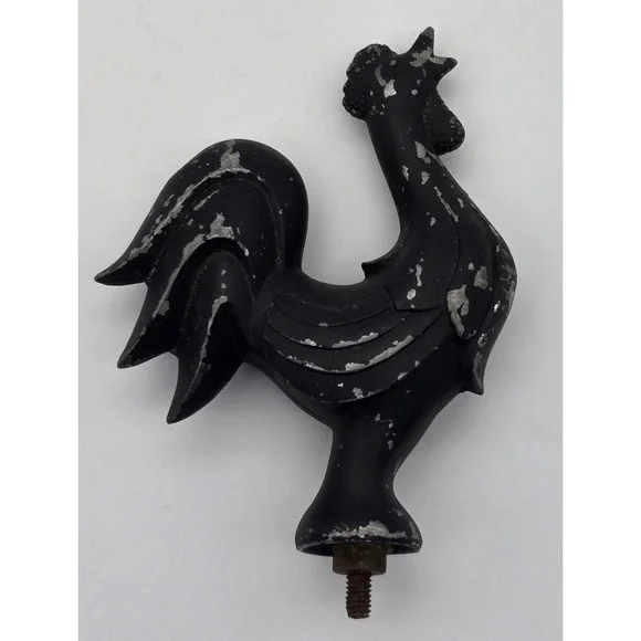 Metal Rooster Drawer‎ Pull Cabinet Knob Black Farmhouse Rustic Primitive Decor