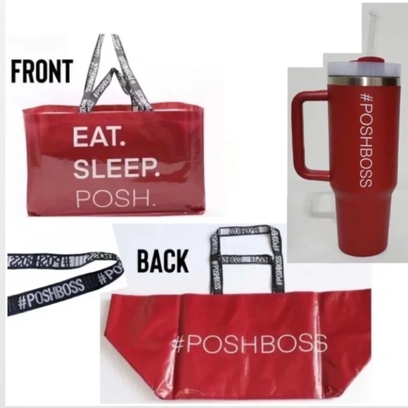 New POSHBOSS Swag Bundle With #POSHBOSS Tote & #POSHBOSS Tumbler