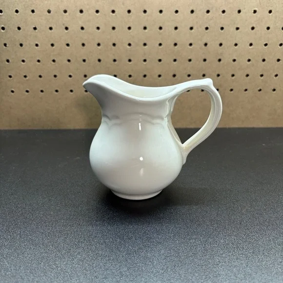 Vintage Small White Ceramic Creamer or any liquid Pitcher 4 1/2