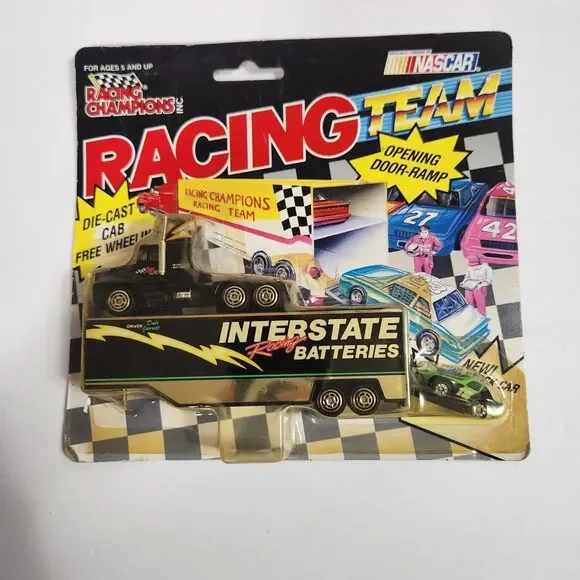 1992 Racing Champions Nascar #18 Dale Jarrett Interstate Batteries w Mini Car