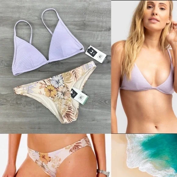 ☀️RIP CURL☀️ PREMIUM SURF BANDED PARADISE CALLING CHEEKY BIKINI SET