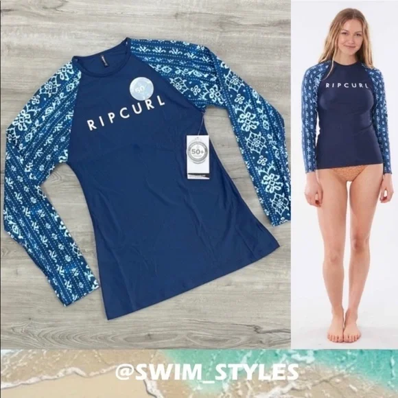 ☀️RIP CURL☀️ TROPIC SHACK RELAXED LONG SLEEVE RASH GUARD