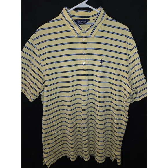 Ralph‎ Lauren Shirt Mens XLarge POLO GOLF wigwam golf Embroidered Sleeve Striped