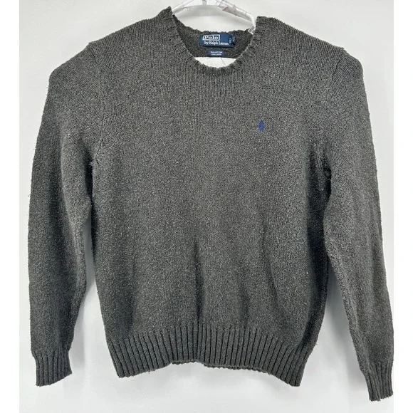 Polo Ralph Lauren Gray Cotton Blend Pullover‎ Sweater Men's Size XL