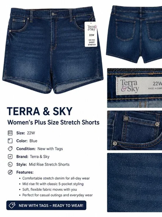 Denim shorts