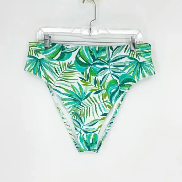 Shade & Shore Palm Leaf Bikini Bottom Size XL