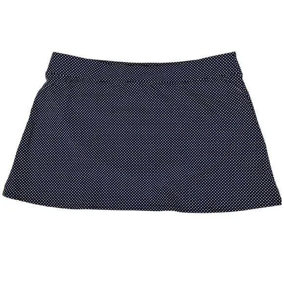 Lands End Polka Dot Swim Skirt Bottom size 16