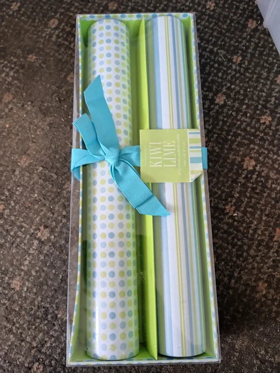 10 Scented Drawer Liner Set in Blue & Green
