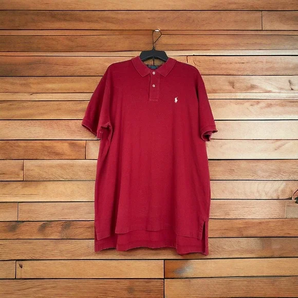 Polo By Ralph Lauren Polo Shirt XL Red Chest Size 24