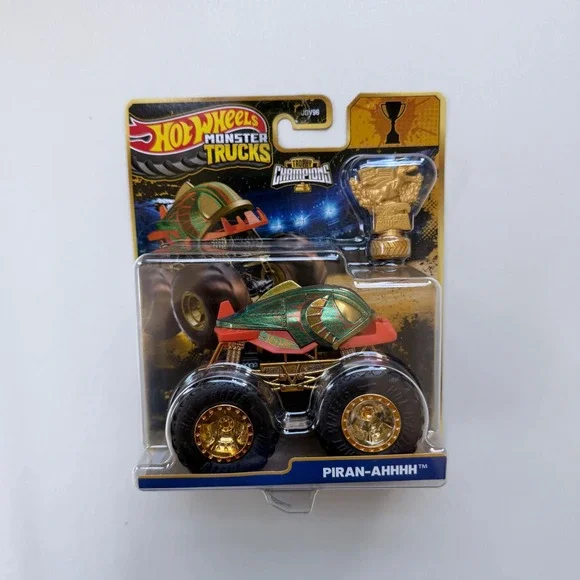 Hot Wheels Monster Trucks Piran-Ahhhh Trophy Champions 1:64 Die-Cast JDV96 New