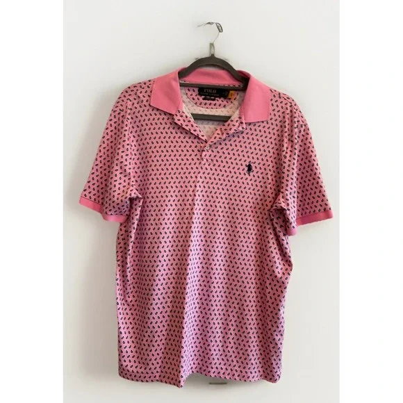 Polo Ralph Lauren Classic-Fit Soft Cotton Polo Shirt Pink Men's Small