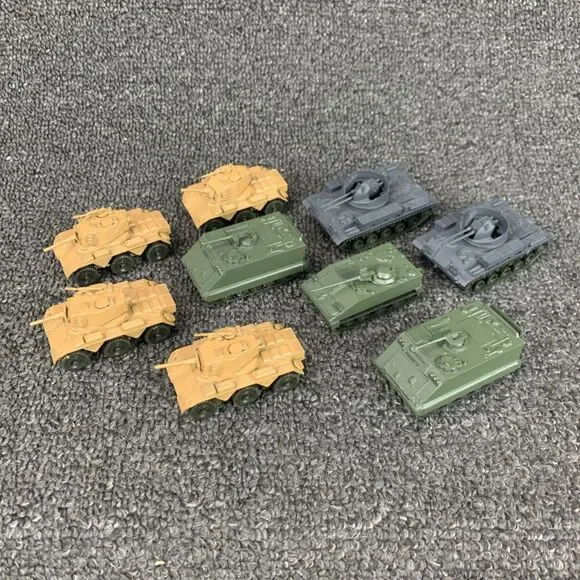 Lot of 9 Roco WW II HO Scale Military Vehicles Saladin Anti-aircraft APC