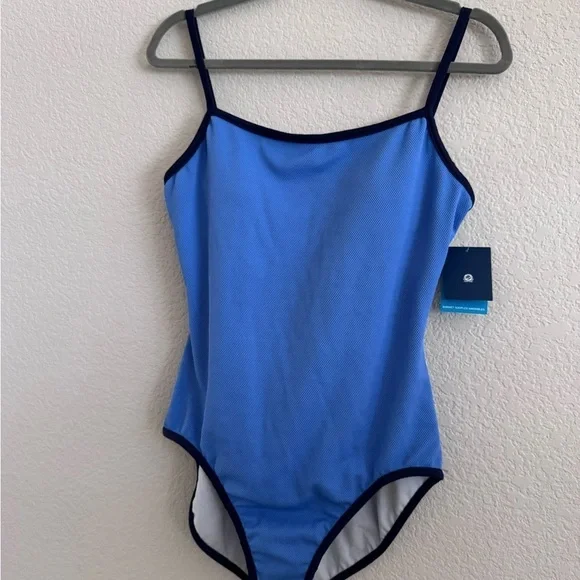 Jantzen One Piece Swimsuit Blue Removable Soft Cup Size 16