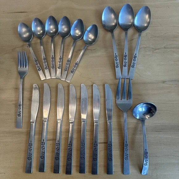 Oxford Hall OXH3 Stainless Rose Burnished Japan Flatware Pcs Mixed Lot‎ Japan