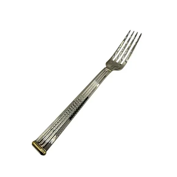 Christofle Triade Silverplate Gold Dinner Fork 8-1/4