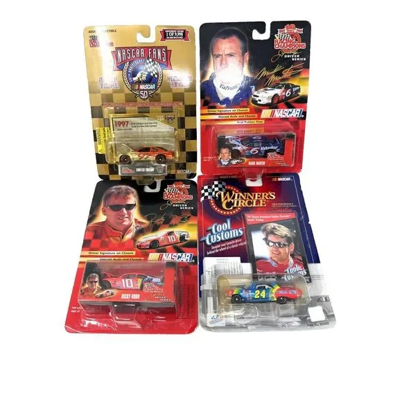 Lot Of (4) Winners Circle 1:64 Diecast,‎ Mark Martin Jeff Gordon Ricky Rudd