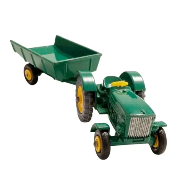 JOHN DEERE Farm Tractor Set Trailer Metal Die Cast Lesney Matchbox Toy 50 51
