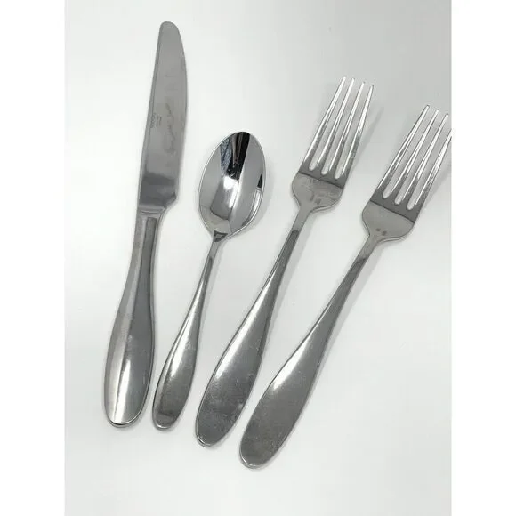 Mikasa HAMILTON Stainless Glossy 2 Forks 8.25” 1 Teaspoon 6.25” 1 Knife 9.5”