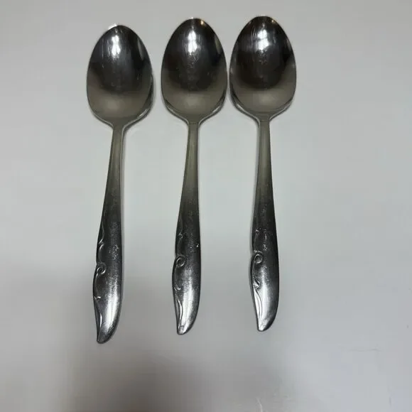 ONEIDA Decorator's Stainless MERMAID Set 3 SERVING SPOONS 8 1/4
