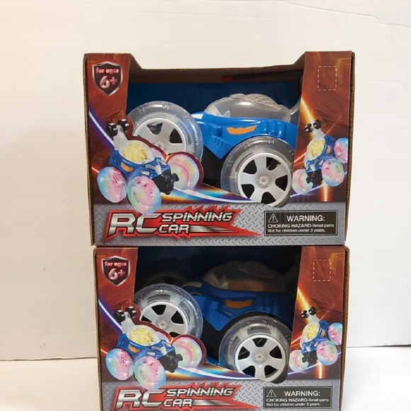 2 Pack - RC Spinning Cars - Blue