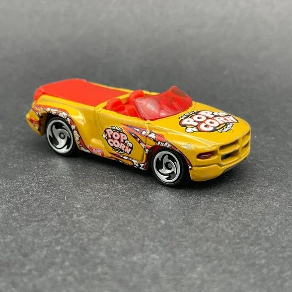 Hot Wheels Snack Time Dodge Sidewinder Car Yellow Diecast 1/64 Pop Corn Loose