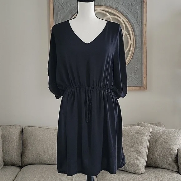 Lands‎ End Black Tie Waist Women Size Xsmall Small Swimsuit Cover Up