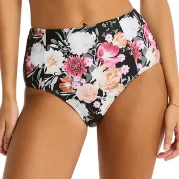 ABERCROMBIE & FITCH SWIM SIZE SMALL BEAUTIFUL FLORAL BIKINI BOTTOMS