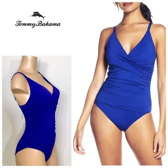 New. Tommy Bahama Cross Front One Piece Swimsuit. Regularly $149. Size 6