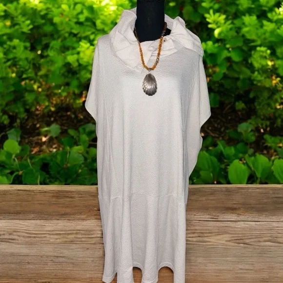 Free People Women’s Oversized Free People Beach Cream Swimsuit Cover/ Dress