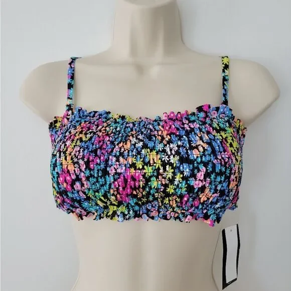 NWT California Waves Juniors Bandeau Bikini Top