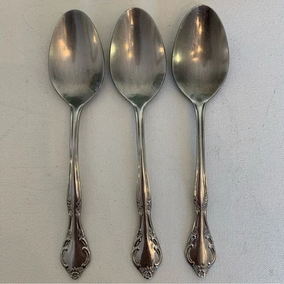 3 Estia CASCADE Stainless Glossy Korea Serving Spoons 7.5