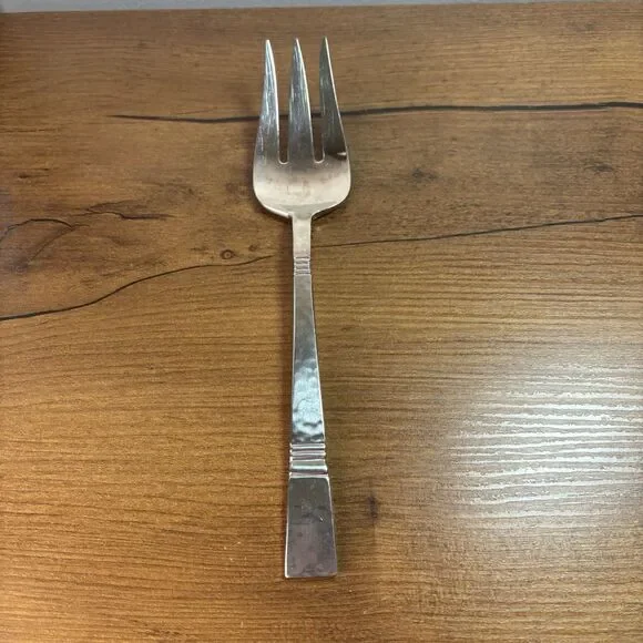 Baluster Cold Meat Fork Gorham Hammered Satin Stainless Japan Flatware Serving