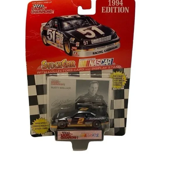 1994 Rusty Wallace NASCAR StockCar with Collectors Card and Display Stand NOS